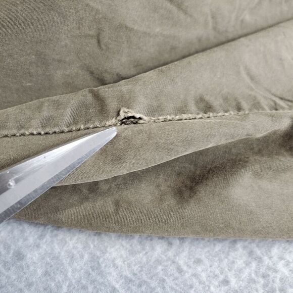 Levi's Jacket Women Small Green Solid Distress Military Utility Drawstring Waist - Picture 2 of 16